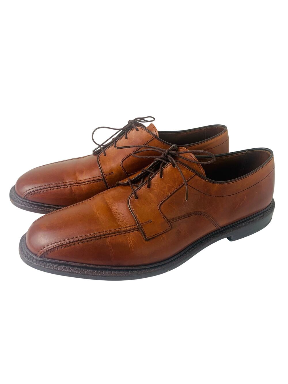 Allen Edmonds Dawson Conac Brown Leather Split Toe Oxfords Mens 11.5 D USA